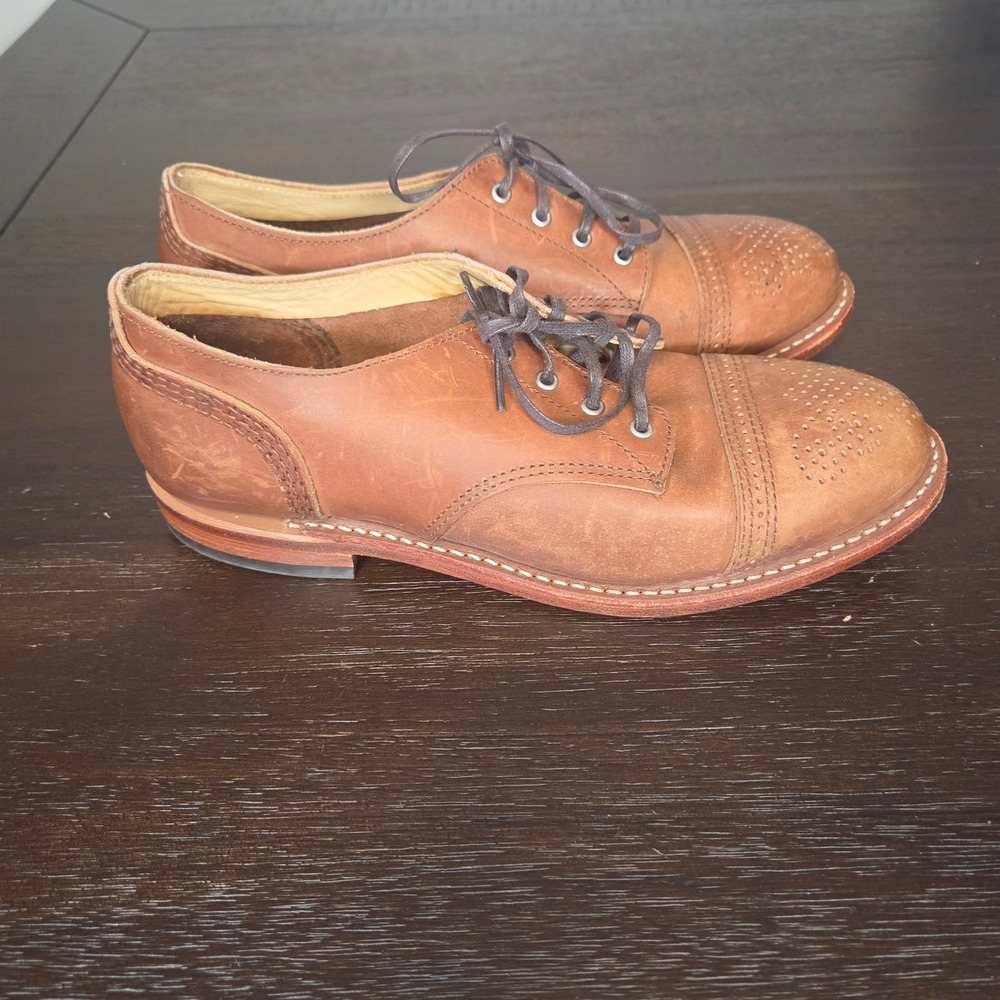 Red Wing Hazel Oxford Shoes Womens 8B Brown Leather Heritage Brogue Made USA
